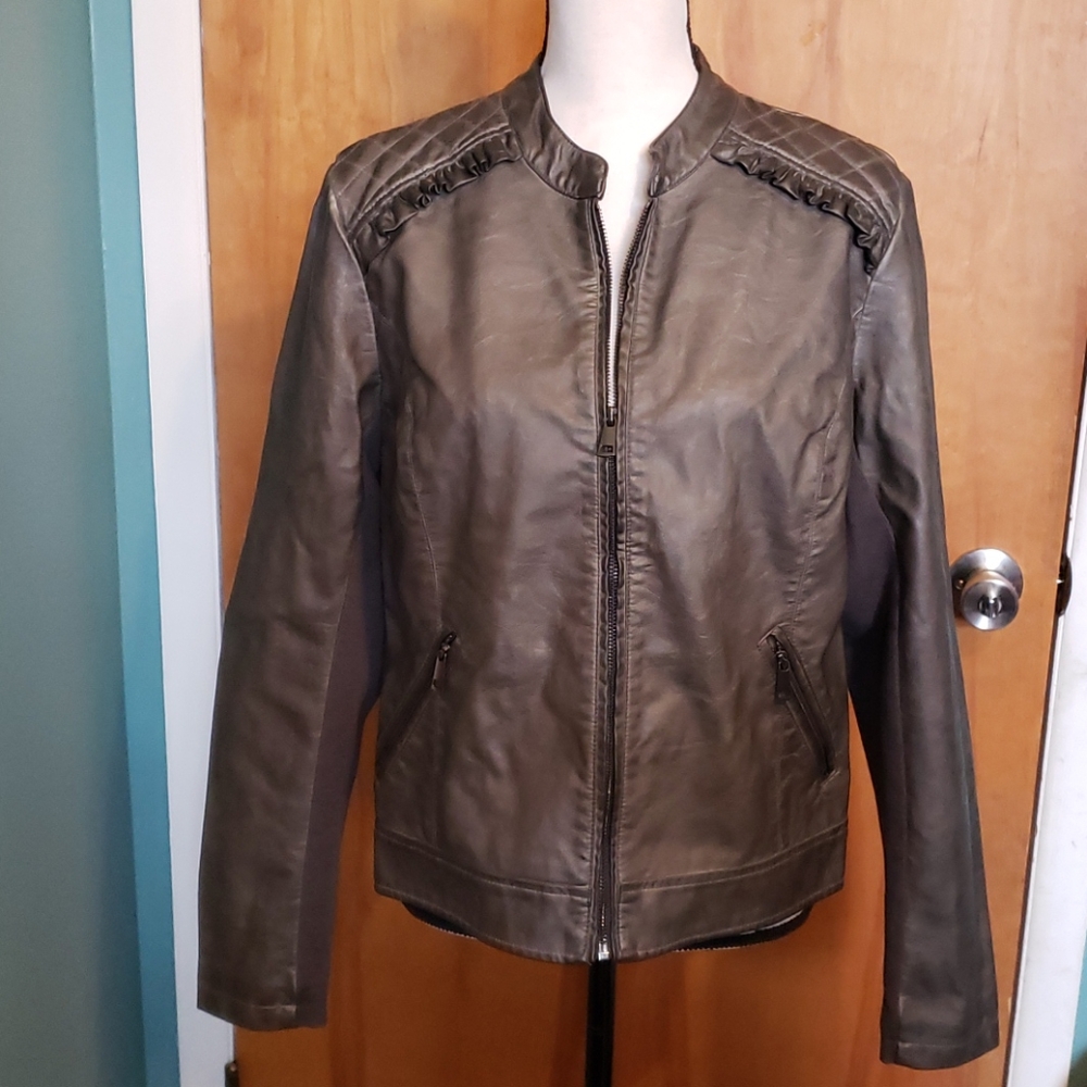 Faux leather jacket